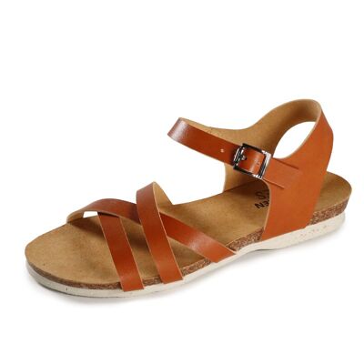 Fairticken Shoes Raiana sandals made of vegan leather (camel)