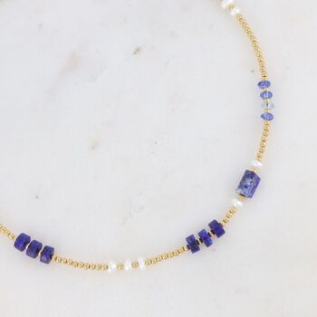 Collier Lydie - lapis lazuli 1