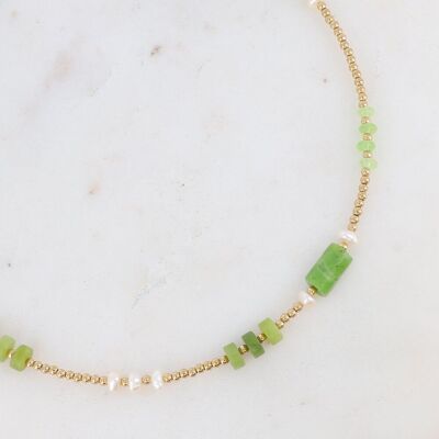 Collar Lydie - jaspe limón