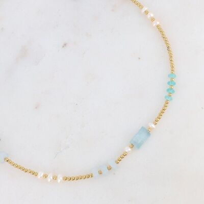 Lydie necklace - blue agate