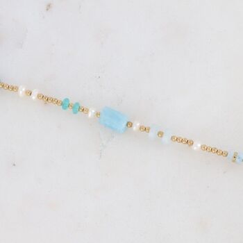 Bracelet Lydie - Agate bleue 4