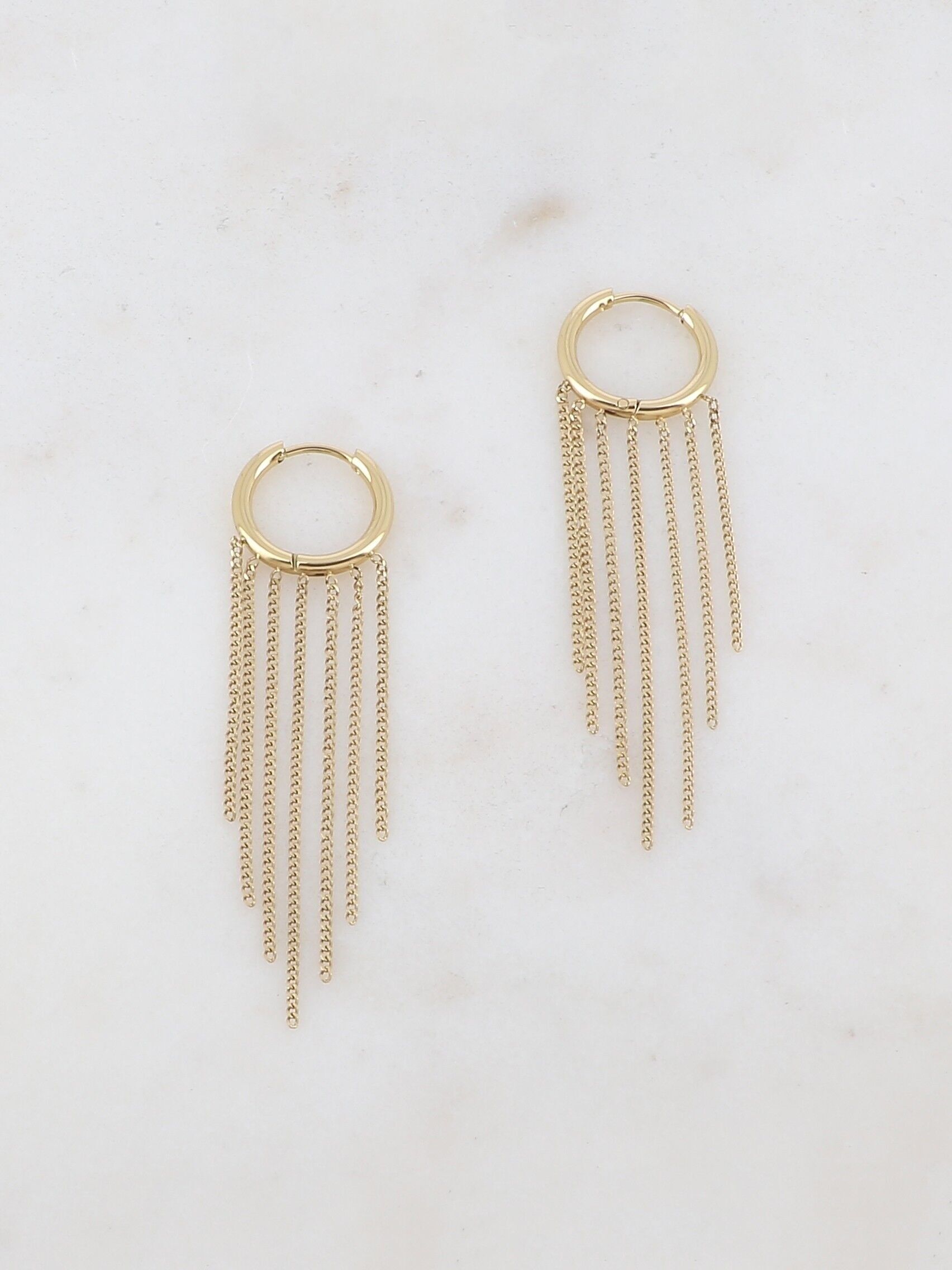 Orecchini a cerchio Falls - Oro