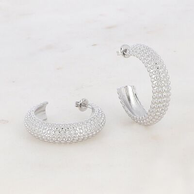 Pepita M Hoop Earrings - Silver