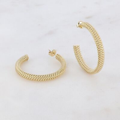 Renetta L Hoop Earrings - Gold