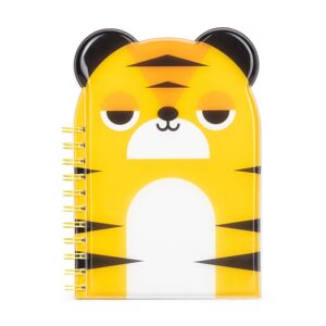 Carnet A5 Squishy PVC Ligné Tigre Orange