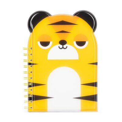 A5 Squishy PVC Orange Tiger Lined Notebook