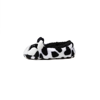 Chaussettes pour enfants à carreaux noirs et blancs Dog Slipper par Cozy Sole