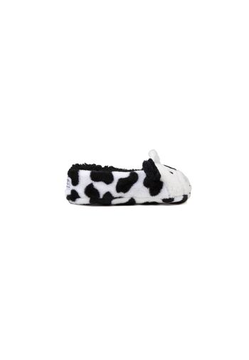 Chaussettes pour enfants à carreaux noirs et blancs Dog Slipper par Cozy Sole 2