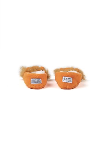 Chaussettes pour enfants Orange Lion Slipper par Cozy Sole 4