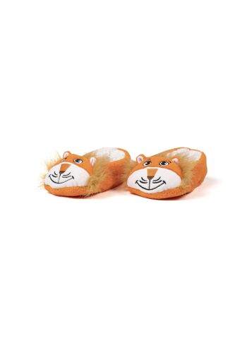 Chaussettes pour enfants Orange Lion Slipper par Cozy Sole 5