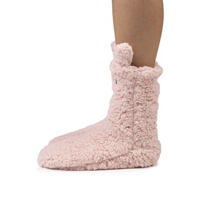 Chaussettes en fourrure d'animal blush pour femmes