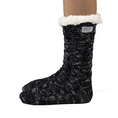 Chaussettes noires Dore Dore en laine mérinos et coton égyptien