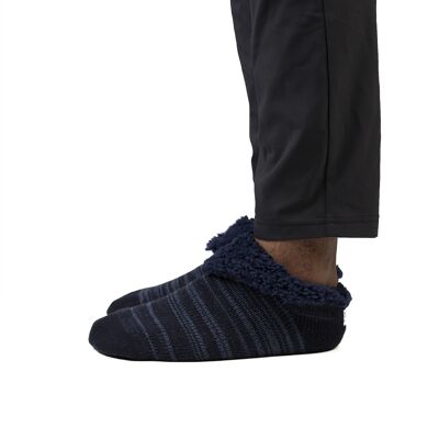 Mens  Navy Ankle Cosy Slipper Sock
