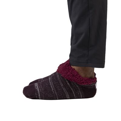 Calcetín de pantuflas acogedor para el tobillo de uva para hombre