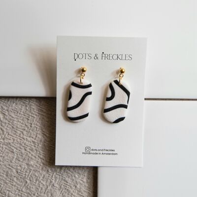 Boucles d'oreilles minimalistes en pâte polymère