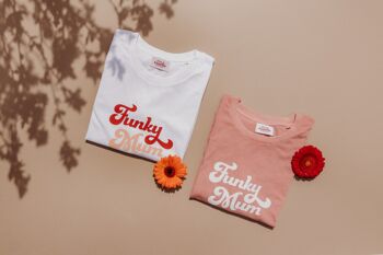 T-shirt Funky Mum - blanc 3