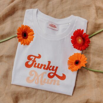T-shirt Funky Mum - blanc 4