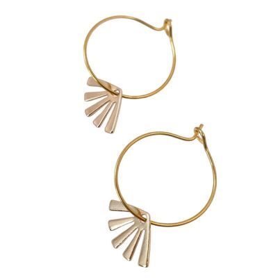 Devi Hoop Earrings in Stainless Steel and Golden Brass