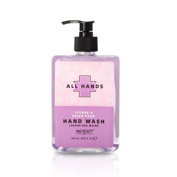 Mad Beauty All Hands Nettoyant pour les mains Lychee & Asian Pear Wash 500 ml 1