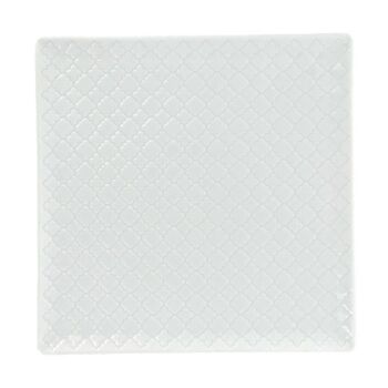 MOUNIA BLANC Plat carré 30,5cm