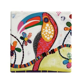 SMILE STYLE TOUCAN Dessous de verre 9x9cm