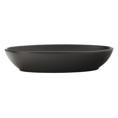 BLACK CAVIAR Hollow oval dish 30x20cm