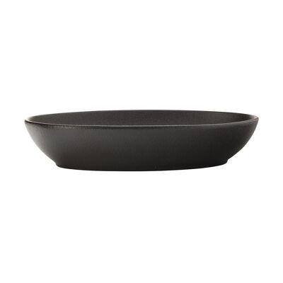 BLACK CAVIAR Hollow oval dish 25x17cm