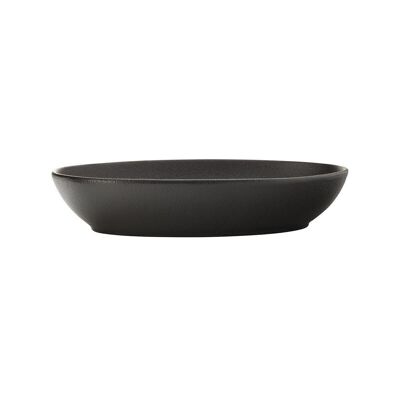BLACK CAVIAR Hollow oval dish 20x14cm