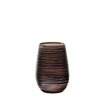 TORNADO Vaso bronce negro 45cl