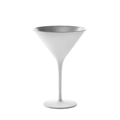 FIVE White silver martini cocktail glass 24cl