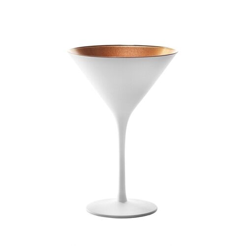 FIVE Verre à cocktail martini blanc bronze 24cl