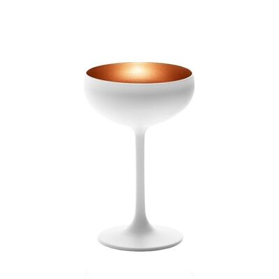 FIVE White bronze champagne coupe 23cl