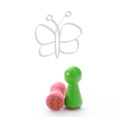 Titre du tampon motif : Mini tampon hippie papillon de Judi-kins