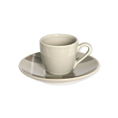 TRENDY light gray pair-coffee cup 10cl