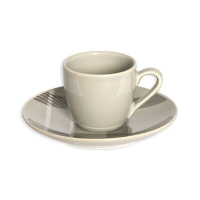 TRENDY light gray pair-coffee cup 19cl