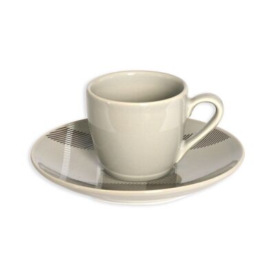 TRENDY par-taza café gris claro 19cl