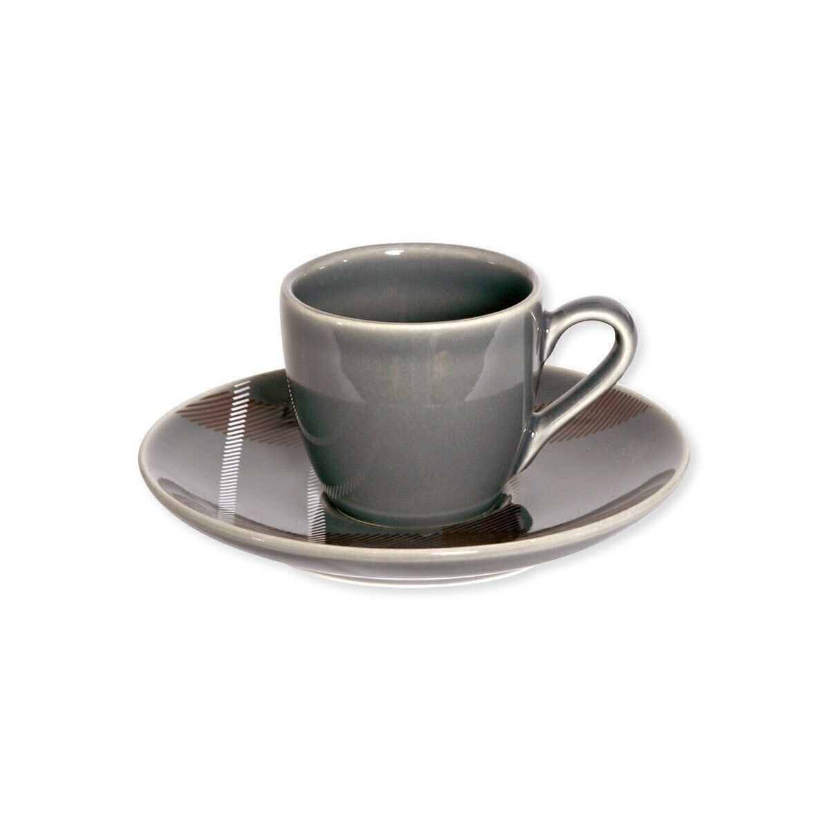 TRENDY grigio scuro coppia tazzine caffè 10cl