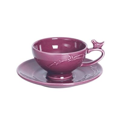 POEME ROSE Paire-tasse à café 20cl