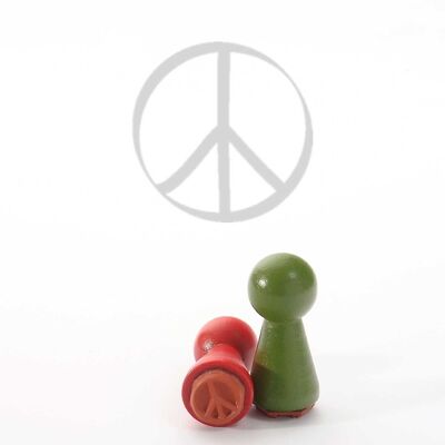 Timbro con motivo Titolo: Mini francobollo Hippie Peace di Judi-kins
