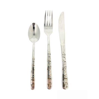 NUAGE Box of 3 stainless steel cutlery, CAT decor