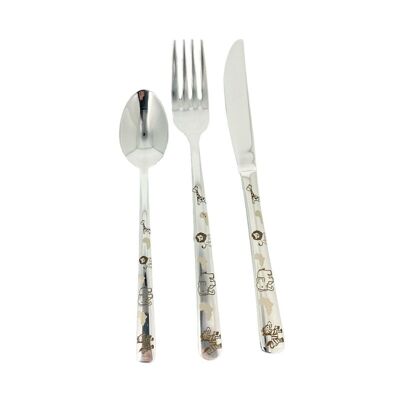 NUAGE Box of 3 stainless steel cutlery, SAVANE decor