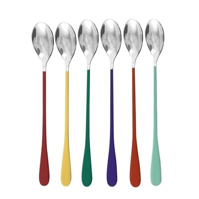 CANDY Box of 6 cocktail spoons assorted colors