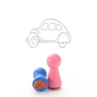 Título del sello con motivo: Mini sello · Coche