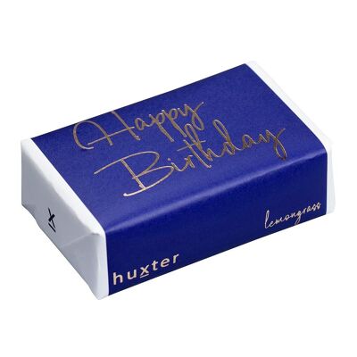 Huxter Bar Soap Happy Birthday Navy / Rose Gold Foil