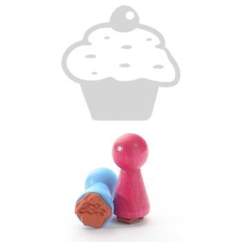 Titre du tampon motif : Mini tampon cupcake 1