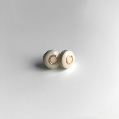 Lou stud earrings - Ivory