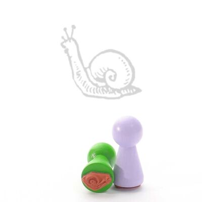 Titre du tampon motif : Mini tampon escargot