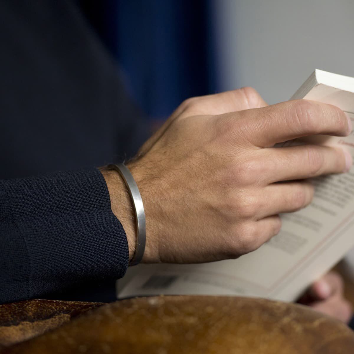 Bracciale sottile in ottone - Argento