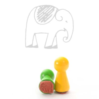 Título del sello con motivo: Mini sello elefante