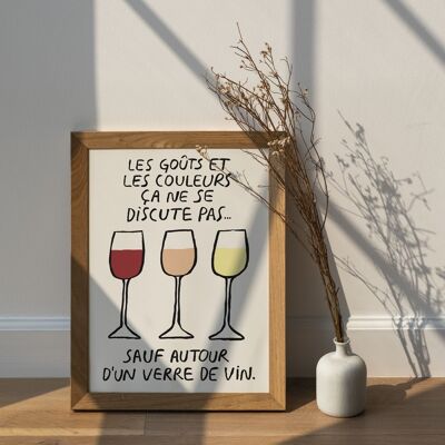 Illustrierte Poster Wine Buddy - Geschmäcker und Farben